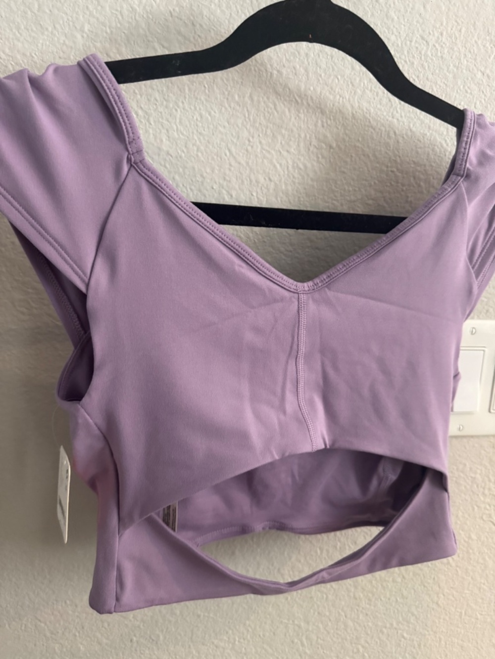 NWT Free people movement breathe deeper light purple crop - Picture 4 of 6